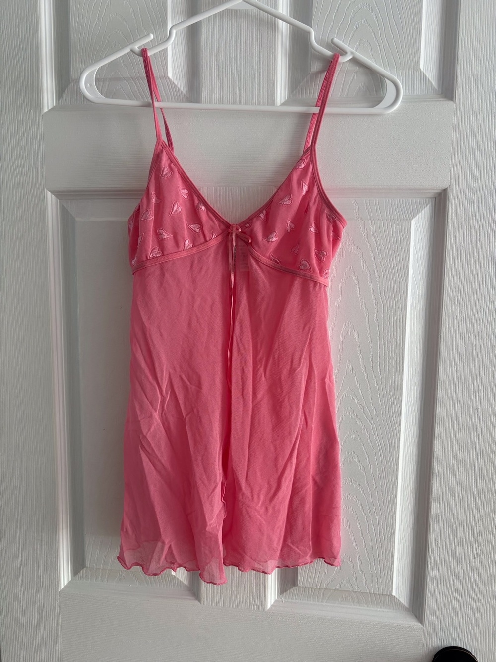 La SENZA Pink Lace-Trimmed Babydoll Chemise - Picture 4 of 4